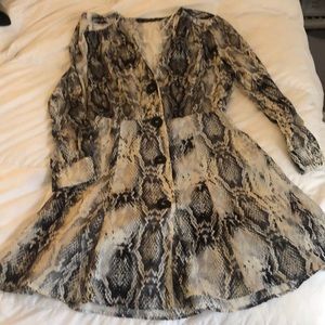 Zara Basics snake print dress